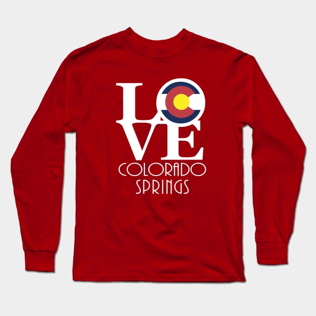 LOVE Colorado Springs Long Sleeve T-Shirt by HomeBornLoveColorado